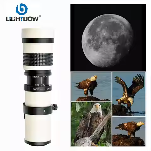 Lightdow 420-800mm F8.3-16 Manual Zoom Full Frame Telephoto Lens for DSLR Micro SLR Nikon Canon Sony