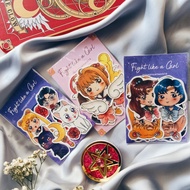 IMAGININEARTWORK14 Sticker Pack Fight Like a Girl Series Magical Girls Illustration Die Cut Sticker/
