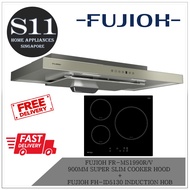 FUJIOH FR-MS1990R/V  900MM SUPER SLIM COOKER HOOD  +  FUJIOH FH-ID5130 INDUCTION HOB BUNDLE DEAL