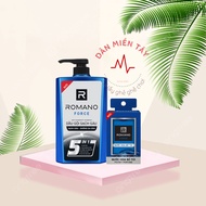 Dầu gội sạch gàu 5 trong 1 Romano 5in1 Force 650g + Nước hoa Force 18ml