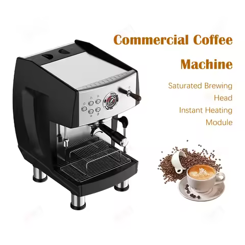 GZZT CM808 9Bar Commercial Semi-automatic Coffee Machine ULKA Pump 3 Boilers PID Temperature Control