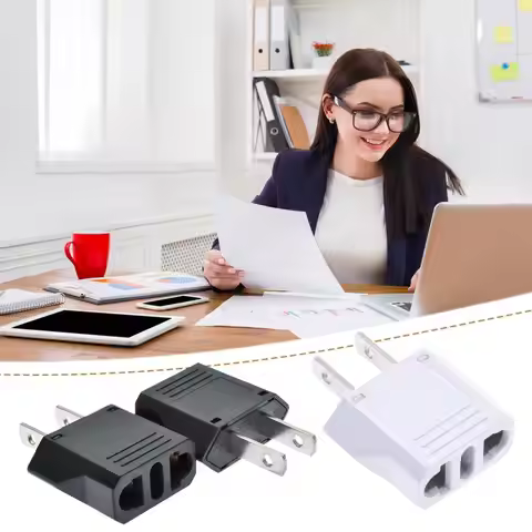 NEW Converter USA Euro Small Travel Plug Connector Grounded AU US to EU Plug Adapter 6A European Ame