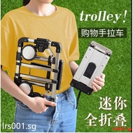 Portable Mini Trolley Foldable Multi-function Carrying Luggage foldable portable trolley mini shopping grocery