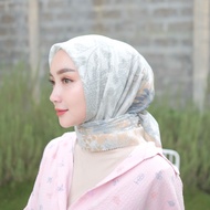 Jilbab Kerudung Paris HARRAMU Motif Flower Segiempat Voal Premium Hijab Krudung Printing Lasercut