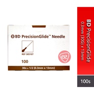 BD PRECISIONGLIDE NEEDLE 30G X 1/2 (0.3MM X 13MM) 100S (REF 305107)