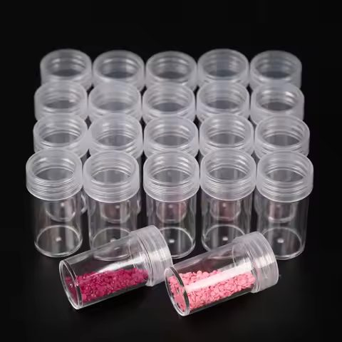 12/24/30/40/60 Bottles Diamond Painting Accessories Container Bottles Diamond Painting Tools Crystal