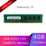 Samsung DDR3 4GB 2Rx8 PC3-10600 DDR3 1333Mhz 240Pin 1.5V Desktop RAM Memory Udimm RAM
