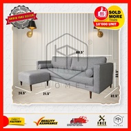 [FREE 2 PILLOW] HOMEE XXL SIZE 4 SEATER SOFA 6 FEET 8 INCHES(AUREM GREY) / SOFA MURAH SAIZ XXL