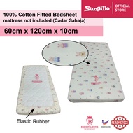Baby Cotton Fitted Bedsheet (60cm x 120cm x 10cm) Baby Cot Bedsheet Crib Bedsheet Baby Mattress Cove