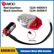9IMOD RC 1224 Brushless Motor Outrunner 3600KV 4000KV Mini Motor 2S with Gearbox For RC Crawler Car 