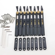 WK-Black Single Headless Guitar Bridge Headless Fanned Fret -Single Fixed Brass Fan Bridges for 6 St