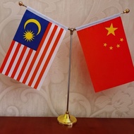 China Malaysia Flag Malaysia Ornaments Desk Flag Conference Flag Contract Small Flag