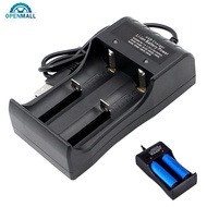 OPENMALL 2 Slots Dual 18650 Lithium Battery Charger for 18650 14650 Charging 4.2 / 3.7 V Rechargeabl