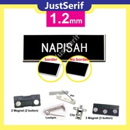 Name Tag Rumi Government Sekolah Cikgu Murid Pengawas Magnet Pin Lockpin Clippin