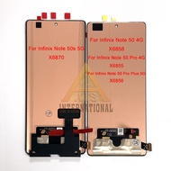 AMOLED 6.78 "ของแท้สำหรับ Infinix Note 50 4G X6858 LCD Note 50 Pro 4G หน้าจอแสดงผล X6855สำหรับ Note