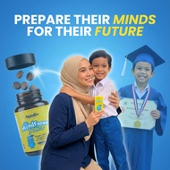 MndFocuz Junior | Vitamin Minda Anak - Bantu Fokus Belajar, Kuat Memori, Kurang Tantrum Speech Delay
