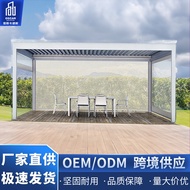 Influencer Solar Energy Aluminum Art Flip Louver Pavilion Aluminum Alloy Pavilion Layout 6x4 Terrace