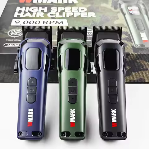 WMARK Hair Clippers Professional Trimmer Rechargeable Hair Cutting Machine High Speed Haircut DLC Bl