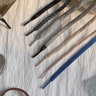 Shoelace Gold Silver Silk Flat Rope Glitter Onion Colorful Hat t Wide Drawstring Trousers Tie Braide