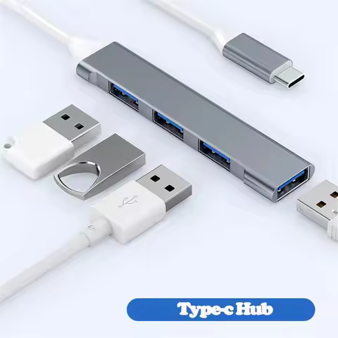 USB 3.0 Hub USB Hub 4 Port High Speed Type c Splitter 5Gbps For PC Computer Accessories Multiport HU