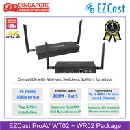 EZCast ProAV WT02 4K Transmitter + WR02 4K Receiver HDMI over WiFi or Ethernet Extender Package