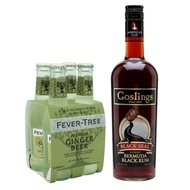Goslings Black Seal Rum 700ml + 4 bottles of Fever-Tree Premium Ginger Beer