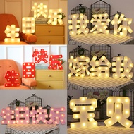 Led Happy Birthday Modeling Light Birthday Party Decorative Light Chinese Letter Light Birthday Gift