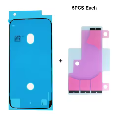 5PCS Waterproof Adhesive+Battery Sticker for iPhone 16 Pro 15 Pro Max X Xs Max 13 11 12 Mini 14 Plus