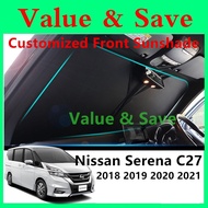 Car Front Windshield Sunshade Nissan Serena C27 Almera Custom-Fit Car Window Customized Front sun sh