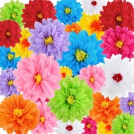 27 Pcs Mexican Flowers Party Decoration Fiesta Tissue Paper Fiesta Colorful Crepe Paper Flowers for 