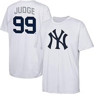 Aaron Judge New York Yankees MLB Kids Youth 4-20 White Official Name & Number Performance Jersey T-S