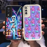 Q-60 Fortnite game Black white Case for VIVO Y20 Y20g Y20i Y11S Y20a Y12S Y12a Y20t Y20s