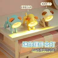 Mini Led Night Light Folding Ears Deer Small Table Lamp Cartoon Table Light