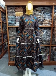 Gamis Batik Wanita Modern - Gamis Batik Kombinasi Terbaru Murah ready