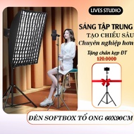 Honeycomb softbox livestream light 60x90cm, 2M8 legs with creative honeycomb grid, depth to support 