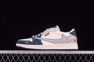 Travis Scott x Fragment Design x Air Jordan 1 Low OG SP AJ1 喬1 Supreme聯名 灰藍牛仔 低幫文化休閑板鞋 JJ2508 565660