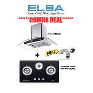 ELBA DESIGNER HOOD EH-J9088(SS) + ELBA GLASS HOB EGH-M8442G(BK) OR EGH-K8843G(BK) + FREE DUCTING & C