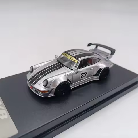 WU Model 1:64 Scale Porsche RWB 964 Diecast Alloy Miniature Classic Car Model Finished Collectible D