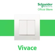Schneider Vivace Press Switch 10A 2G White Auto Gate