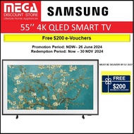 SAMSUNG QA55LS03BAKXXS 55" THE FRAME ART MODE 4K QLED SMART TV + FREE BROWN BEZEL &amp; WALL MOUNT+$200 VOUCHER BY SAMSUNG  (UNTIL 26 JUNE)