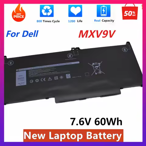 New MXV9V Laptop Battery for Dell Latitude 7400 7300 5310 5300 2-in-1 Series 5VC2M 05VC2M 829MX 0829