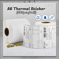 350pcs Roll Thermal Sticker A6 Paper Roll Fold Stack Airway Bill Sticker Thermal Label AWB Consignment Note 订单打印纸 TS01