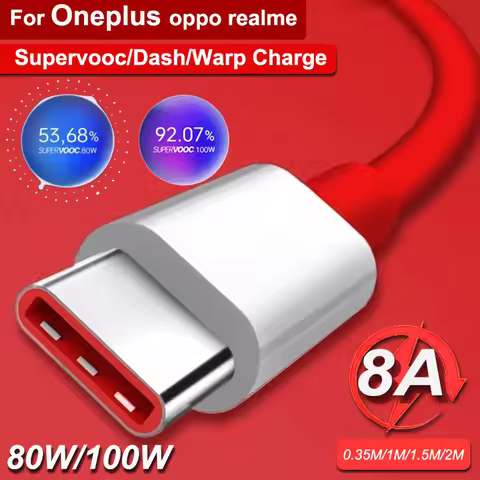 Original Oneplus Cable Warp Supervooc Usb Type C 100w 80w 65w Fast Charge Cord One Plus 13R 12R 11R 
