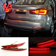 2PCS Car Red Len Led Rear Bumper Reflector LED Brake Light Tail Fog Lamp for Kia K3 Cerato Forte 2012-2016