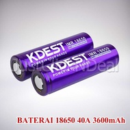 Sp KDEST Baterai 18650 40A 3600mAh Original Authentic