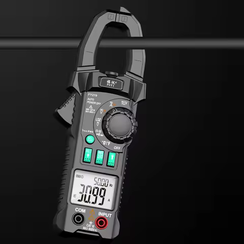 AC DC Current Digital FUYI FY219 Clamp Meters High Precision Multimeter True RMS Auto Range VFC Capa
