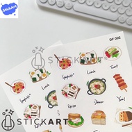 [STICKART] Korean Food Sticker/ Korean Food Sticker Aesthetic Sticker Journal Decoration DF002 PREMI