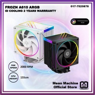 ID-COOLING FROZN A610 ARGB 250Ｗ TDP Air Tower Cooler For Intel & AMD Ryzen (Free Thermalpaste + Alco