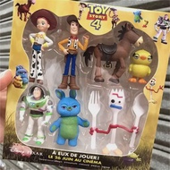 2025 Toy Story 7PCS Action Figureของเล่นWoody Jessie Buzz Lightyear ForkyหมูหมีFiguraชุดตุ๊กตาตุ๊กตา