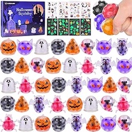 40 PCS Halloween Mochi Squishy Toys for Kids Party Favors Adults Fidget Toys, Stress Relief Squishies Squeeze Toys with Water Beads for Kids Halloween Party Favors Goodie Bags Basket Stocking Stuffers